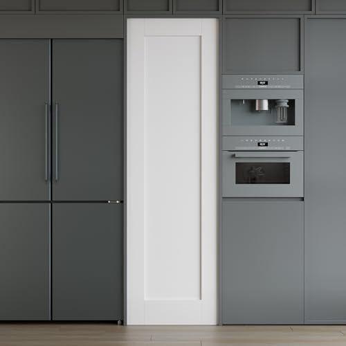 WINSTELLAR 24x80 1-Panel Shaker Style White Primed Solid Core Interior Door Slab, Paintable Bedroom Door, Wood Doors for Pantry, Laundry, Closet as Prehung, Pocket Doors, NOT Included Hardware