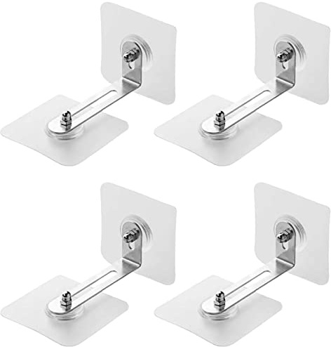 Möbel Wandanker Ohne Bohren 4 Stück Kippsicherung Möbel Kleben Möbelanker | Anti Kipp Befestigung L Form Wandbefestigung Schrank Kippschutz für Regal Kommode Baby Proofing Haustierschutz