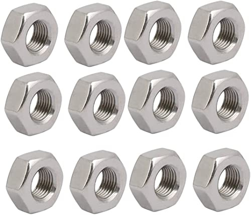 XYWHPGV Sechskantmuttern, M10x1 UNF 304 Edelstahl Gewinde Sechskantmutter 12 Stück(db331 dd1bc 769a1 dcd7b 1ef8e e5368