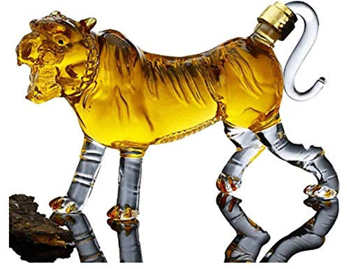 Decanter for whisky Decanter for whisky Tiger 1000ml Regalo di compleanno Personalità Caraffa for animali Cristallo borosilicato alto Decanter for liquori Waker