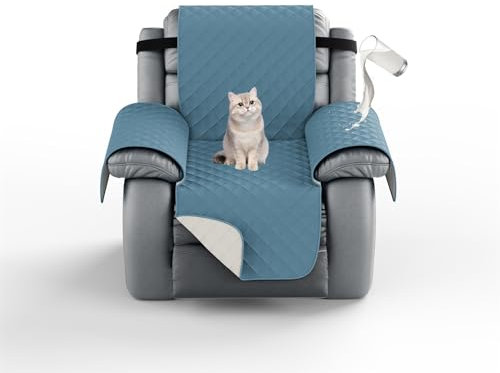 HonunG Sessel überzug, Wende Sesselschoner Sesselauflage Relax mit Armlehnen und Taschen,Sofa Bezug,Anti-Rutsch Wasserdicht Waschbar Für 1 Sitzer Liegesessel, Sessel,Fernsehsessel (#5,S)