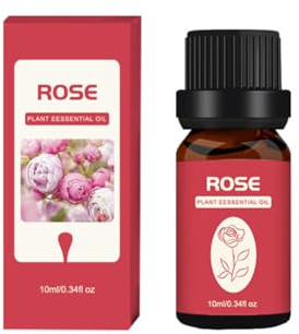 Surakey Huile Essentielle Fleur de Rose, 10ml Huiles Essentielles 100% Pures, Naturelles, Non Altérées, Huiles de Parfum, pour Diffuseurs, Humidificateurs, Massag, Aromathérapie