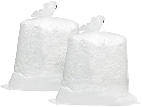 Pluto Packaging 1/2 Cubic White Booster Bean Bag Refill Beads | For Bean Bags & Wall Cavity Insulation