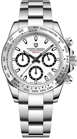 Pagani Design Herrenuhr Saphirglas Chronograph Edelstahl Wasserdicht Leuchtende Uhr Japanisches Uhrwerk Herren Quarzuhr Uhr für Männer