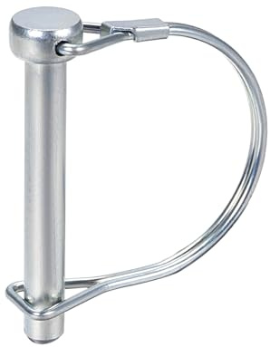 DTGN 8mm x 60mm (DxL) Wellenverriegelungsstift - 1 Stück - Gut für Farmanhänger Rasen - Kohlenstoffstahl Runder Anhängerkupplungsstift - Silberton