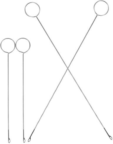 JEWEDECO 4pezzi Infilatore per Aghi da Cucito in Metallo Misure Strumento per Guidafilo e Inseritore per Aghi per Macchine da Cucire e Lavori di Cucito Domestici