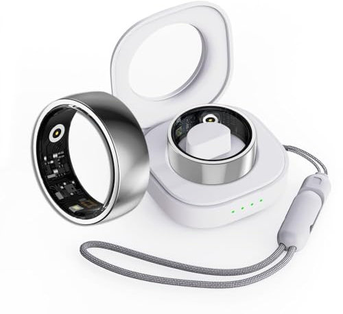 findtime Smart Ring Smartringe Herren Damen Smart Ring Android iOS Fitness Ring Tracker Pulsmesser Schlafmonitor Schrittzähler Gesundheitsüberwachung Aktivitätstracker, Silber20