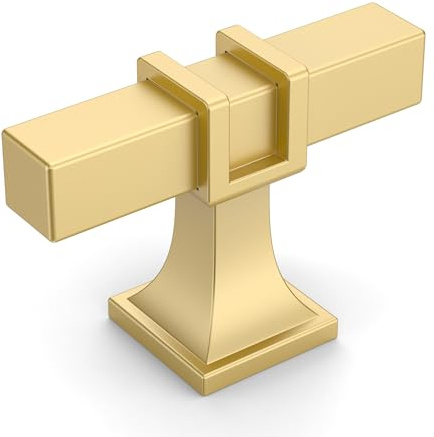 Amerdeco 10 Stück Möbelknöpfe Gold, Schrankknöpfe, Schubladenknöpfe, Türknöpfe, Kommodenknöpfe