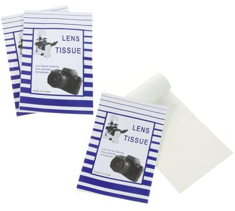 Generisch 200st Reinigungspapier Für Bildschirmlinsen Papier Für Mikroskoplinsen Reinigungstücher Für Kameraobjektive Mikroskoplinsengewebe Linsenpapier Linsentücher Papierreiniger Weiß
