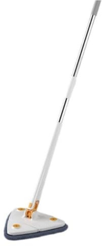 SAGELSHN Balai Serpillère Balai Triangulaire Extensible À 360 Degrés, Serpillère Rotative À Extrusion, Chiffon De Nettoyage Super Absorbant Serpillière pour Cuisine(White)