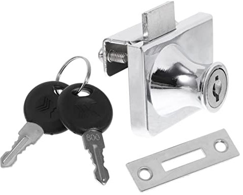 Angoily Display Cabinet Lock Glasvitrinen-schloss Für Geschäfte Und Zuhause Für Und Doppeltüren Langlebigem Zinklegierungsmaterial
