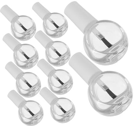 OHPHCALL 10pcs Makeup Bottles Brush Nail Gel Polish Storage Containers for Travel