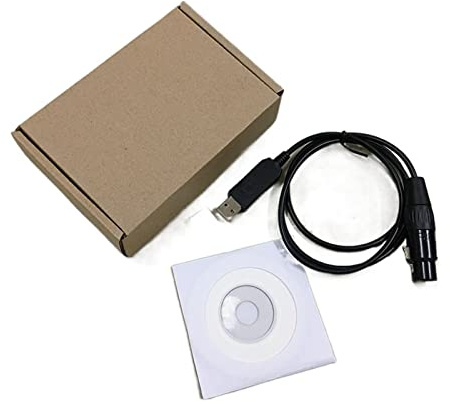 DJ Controller Controller Mini DJ Lights Console Control 512 Stage Light Projector Moving Head Fireworks Machine Fogger Equipment for Dj Lights Par Lights Moving(DMX-USB Cable)