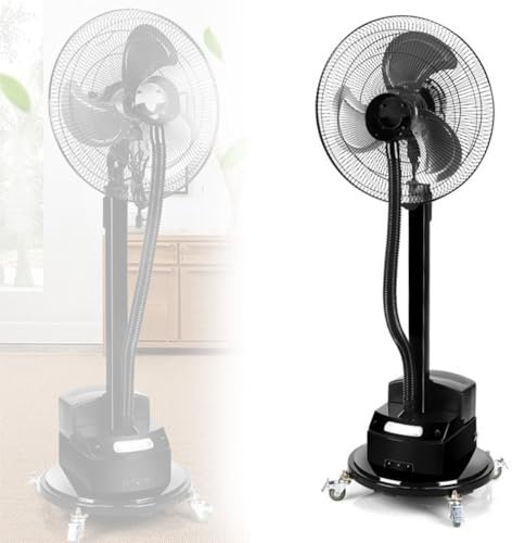Ventiladores de pedestal, ventilador oscilante de vapor frío con tanque de agua, ventilador oscilante de vapor para exteriores, ventilador industrial de pie, ajuste de velocidad del viento d