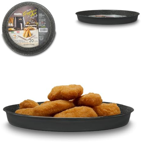ARCA, Teglia Diametro 20 cm per Friggitrice ad Aria e Forno, Antiaderente e Adatta alla Lavastoviglie, Ideale per Pizza, Focacce e Altre Ricette, in Alluminio, Made in Italy