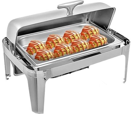 SdaryWare 9L Stainless Steel Chafing Dish Buffet Set, Durable and Heat-Resistant with Two Fuel Burners for Extended Food Warmth,A-64 * 46 * 44 cm
