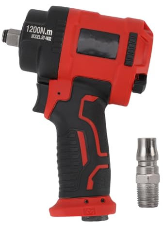 Jiawu Air Impact Wrench 1/2 Inch Drive, 880 Ft-Lbs Maximum Torque (1200N.m), 10000 RPM No Load Speed, Pneumatic Wrench Wrench Tool for Changing Tires and Auto Repair