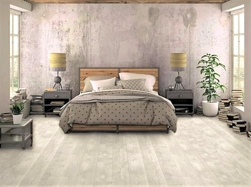 PVC Bodenbelag Vinylboden in hellem Holz Design, Zuschnitt (2m breit, 2m lang)