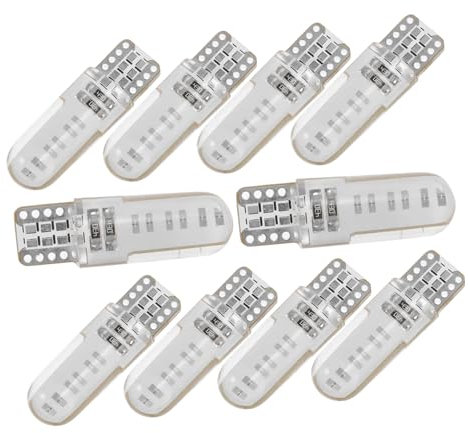 GRIRIW 10pièces Lampe Voiture Led Cob Petite Éclairage Silicone Bleue Lot De Ampoules Feux Arrière Liseuses Marchepied Coffre Plaque