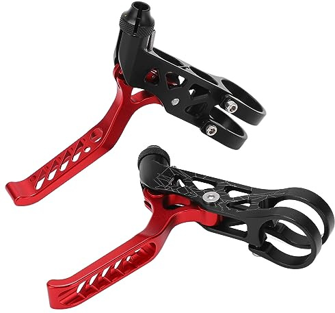 1Pair Bike Brake Levers, Aluminum Alloy Bikes Brake Handle 22.2mm/0.87in Clamping Diameter for Brompton3sixty Mountain Road Bike (Red)