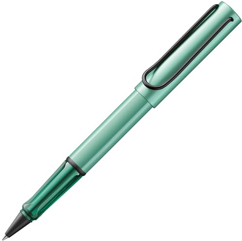 Lamy AL-star mint Tintenroller - leichter Stift mit transparenten, ergonomischen Griff & Strichbreite M - Gehäuse aus Aluminium – mit Tintenrollermine M 63 Strichbreite M in schwarz