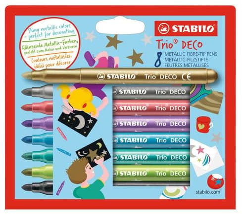 STABILO Filzstifte Trio DECO Metallic (8 piece)