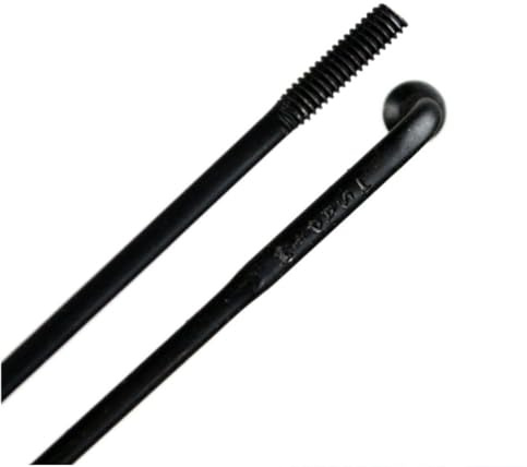 TANGSIYANG Raggi Bicicletta Raggi Round Spoke 14G J-Hook Tipo di curvatura Nero 2.0-1.65-2.0mm 252-298mm(Bend 28 PCS)