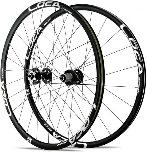 Rennrad-Laufradsatz Schnellspanner 700C Vorder-/Hinterrad Scheibenbremse 24-Loch-Naben Für 8/9/10/11/12-fach-Kassetten(Black-Silver)