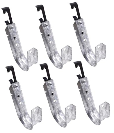 KiBcsLic Lot de 6 Crochets de Support de câbles en J avec Pinces à ailettes pour câblage structuré, Accessoires ménagers et Outils, Largeur 19.05 Mm