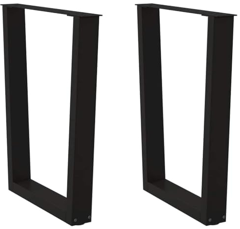 Frdhee Tischkufen Konsolentischbeine,Esstisch Beine V-Form 2 Stück Schwarz 60x(72-73,3) cm Stahl,Tischfüsse für Esstisch,Schreibtisch,Bistro