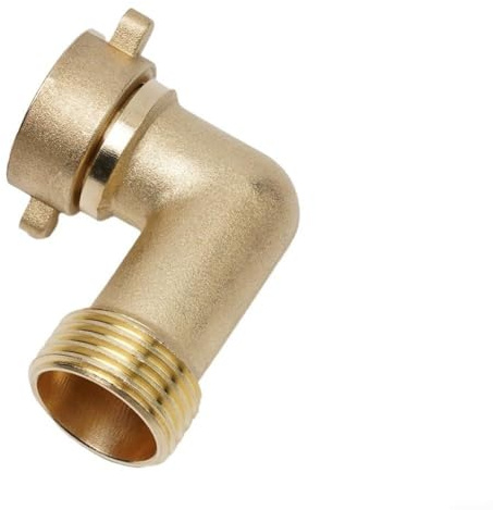 Connettore a gomito per tubo dell'acqua a 90 gradi in ottone massiccio, per camper, rimorchi, viaggi, camper, previene attorcigliamenti e sforzi sui raccordi di aspirazione dell'acqua, design facile