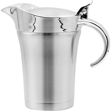 Såsbåt – 750 Ml Såskanna I Rostfritt Stål, Hällande Gräddkanna, Serveringsburk I Polerad Metall Med Handtag | Pip | Matsal Arrangör För Familjens Måltider, Festliga Tillfällen, Bondgård