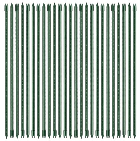 25 Paletti in Acciaio per Piante e Orto – Bastoni di Supporto Resistenti per Rampicanti, Recinzioni e Tutori Giardino – Stecche per Piante Varie Misure - 120 cm – Ø 11 mm