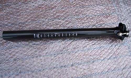 Sehr robust Voll Carbon Sattelstütze 31,6 / 27,2mm x 400 mm (27,2 mm, Glossy)