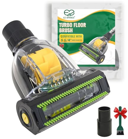 EZ SPARES Universal Mini Turbo Brush – 32mm/35mm Dual-Size Vacuum Attachment for Floors, Beds & Crevices | Multi-Surface Cleaning Tool for Pet Hair & Dust | Fits Most 1.25/1.38 Hose Vacuum Cleaners