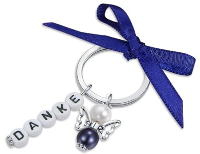 KyndOccasion 15 Schlüsselanhänger + Organza Beutel Gastgeschenke Hochzeit Taufe Weihnachten Geburtstag Kommunion Konfirmation Geschenk für Gäste Anhänger Danke kleines Dankeschön