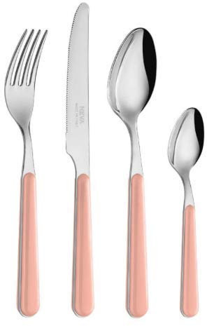 Neva Servizio Posate Set 24 Pezzi Colore Polveroso Rosa Antico
