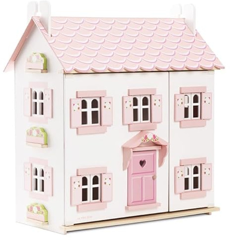 Le Toy Van - H104 - Puppenhaus Sophie aus FSC-zertifiziertem Holz, 3 Jahre alt, für Mädchen, 3 Etagen, L 61 x T 35 x H 67 cm, mit Innentreppe