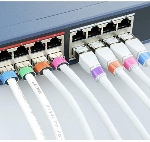 AIXONTEC 2000 Kabeletiketten Wickeletiketten Kabel Label mehrfarbig beschriften Kabelmarker bunt 20 Etiketten pro Kabeletikettbogen selbstklebend Datenkabel organizer (100 Blatt, Wickeletikett)