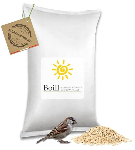 Boill/Sonnenblumenkerne geschält 25 kg - Vogelfutter direkt vom Hersteller, vogelfutter sonnenblumenkerne Neue Ernte 2025 ganzjahresfutter fettfutter ohne Staub im Sack