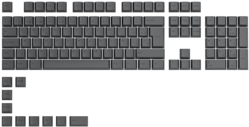 GLORIOUS GPBT Keycaps Cherry Profile Spanish Layout (Black Ash) | Super Durable Thick PBT Plastic, Eye Catching Aesthetics, Premium Acoustic Sound, Fade Resistant Legend Design