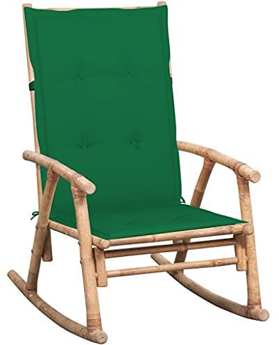 YITHOPI (Wir Versenden Schnell) Drinnen und draußen Bambus Schaukelstuhl,Garten Sonnenliege Relaxsessel,Sessel,für Draussen,Wohnzimmer,Schlafzimmer,Terrasse,Balkon,Schaukelstuhl mit Auflage Bambus