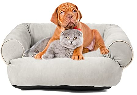 PETCUTE Cama Ortopédica para Gatos y Perros Pequeños, Lavable de Espuma Viscoelástica, Sofá Súper Cómodo Con Fondo Antideslizante, Cojín para Mascotas