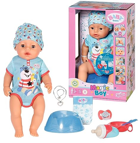BABY Born Zapf Creation 834992 Magic Boy 43 cm - neu mit magischem Schnuller und 10 lebensechten Funktionen