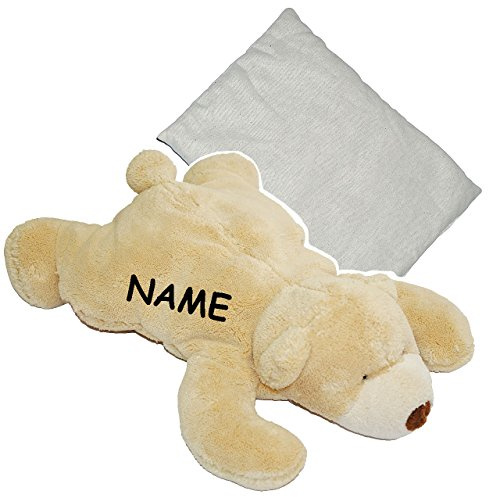 alles-meine.de GmbH großes Dinkelkissen/Plüschtier - Teddy - 36 cm - incl. Name - Wärme/Wärmekissen - Heizkissen mit Dinkel - Teddybär - groß Kuscheltier - Körnerkissen T..