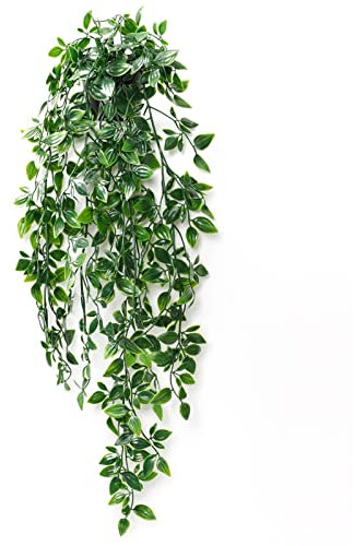 Betylifoy 1 Pièces Plantes artificielles Suspendues Feuilles D'eucalyptus avec Pots 50cm de Long Lierre Artificiel sans Entretien pour la Maison Jardin Intérieur Décoration Extérieure (Mandala-1pcs