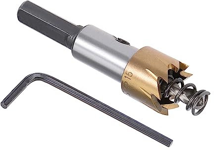 Kozelo 1pz Sega a Tazza - [16mm] HSS (Acciaio ad Alta Velocità) 4341 Trapano Taglia Fori per Utilizzo Acciaio Inossidabile Alluminio Metallo Legno Plastica Rivestimento Titanio