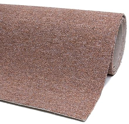 andiamo Teppichboden Henry - Auslegware Meterware Bodenbelag in Schlingenstruktur 200 x 350 cm Cognac