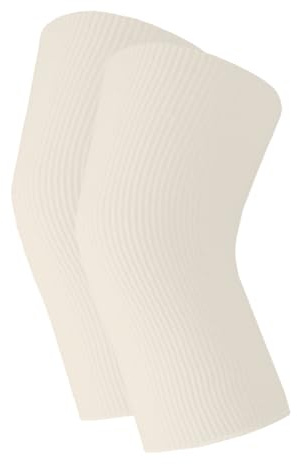 wobera ANGORA elasthisch gestrickte Gelenkwärmer ohne Nähte für Knie, Fußgelenk und Ellenbogen mit 45% Angora (S, naturweiß)