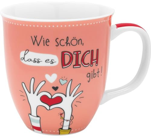 H:) PPY life Tasse Motiv Wie schön | Kaffeetasse, Porzellan, Tasse mit Spruch, 40 cl | Geschenk Paare, Liebe, Valentinstag | 48547